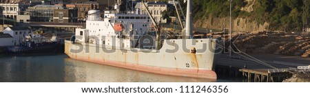 General cargo vessel. Lyttelton, New Zealand.