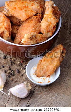 fried chicken wings fried