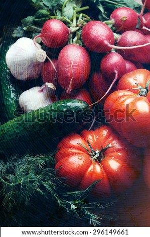 art background fresh organic vegetables