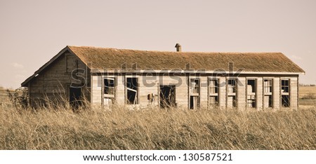An abandoned old shed.