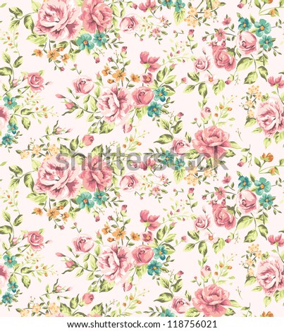 classic wallpaper seamless vintage flower pattern vector background classic wallpaper seamless vintage flower pattern vector background
