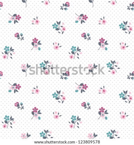 seamless tiny flower background vector pattern seamless tiny flower background vector pattern