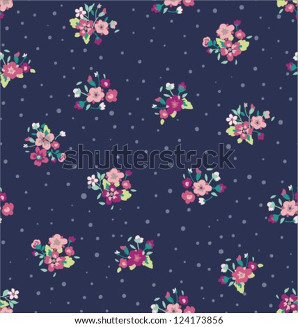 tiny flower with dots seamless pattern background tiny flower with dots seamless pattern background