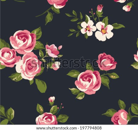 seamless vintage cute flower vector pattern background seamless vintage cute flower vector pattern background