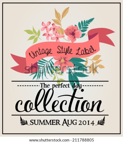greeting card graphic set vintage labels with flower greeting card graphic set vintage labels with flower