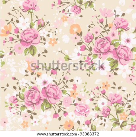 Vintage Wallpaper on Wallpaper Vintage Rose Pattern Stock Vector 93088372   Shutterstock