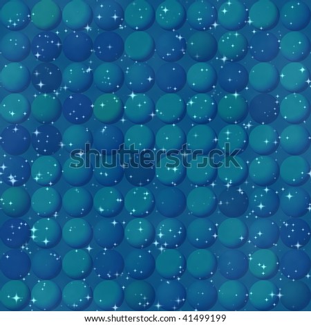abstract background with balls and stars, seamless repeat pattern