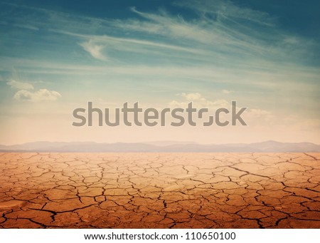 Desert Landscape Background Global Warming Concept