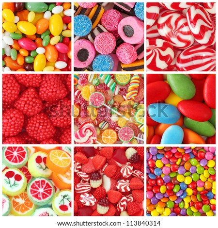 Collage Of Photos With Different Sweets