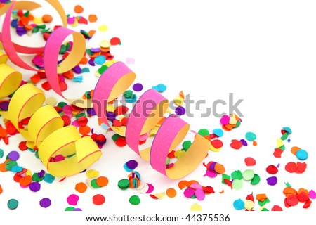 Party decoration isolated on white background