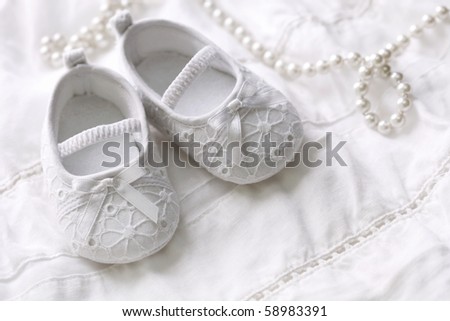 Baby Girls Shoe on Baby Girl Shoes On White Background Stock Photo 58983391