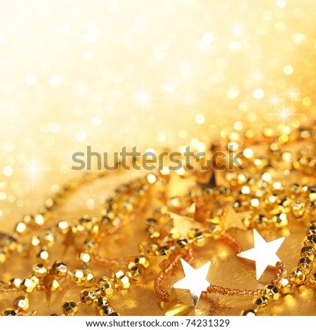 Gold  abstract holiday lights background