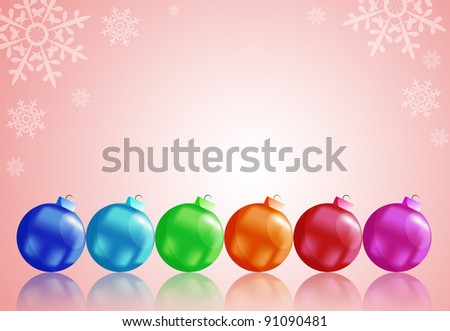 Christmas balls. To make greeting cards.