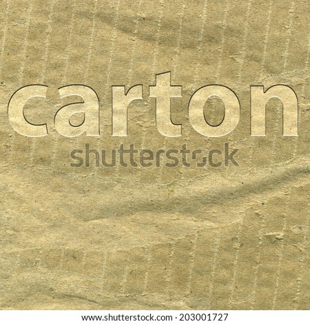 Picture of a background with wrapping paper and the word carton