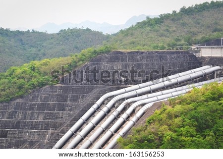 water pipeline to hydro-electric power station