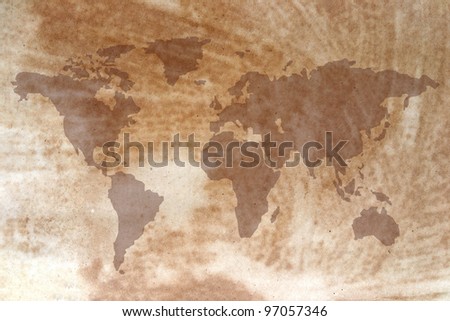 Photo World map on wooden background