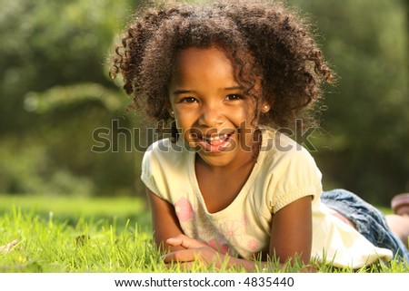 Child having fun in a park