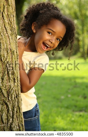 Child having fun in a park