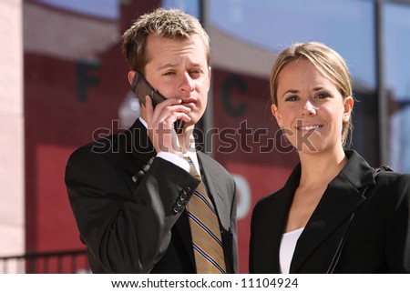 business people on the phone