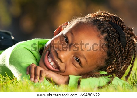 Happy Face of African American girl
