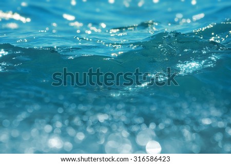 Background from sea waves. Small depth of sharpness.