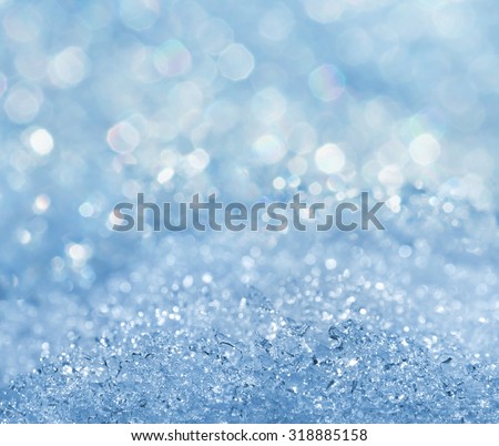 Winter icy bright background.