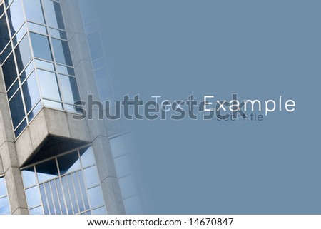 Modern skyscraper facade with space for text. [See gallery for 7 matching images]