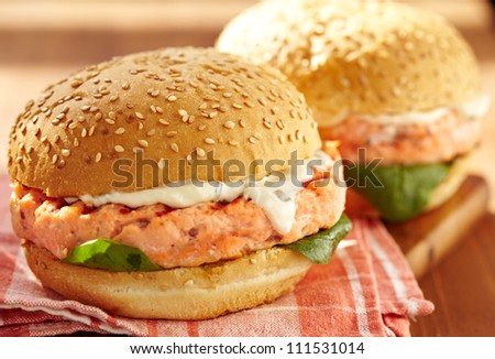 Salmon burger