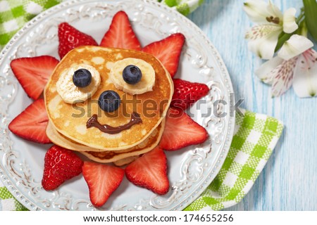 Pancakes With Berries For Kids