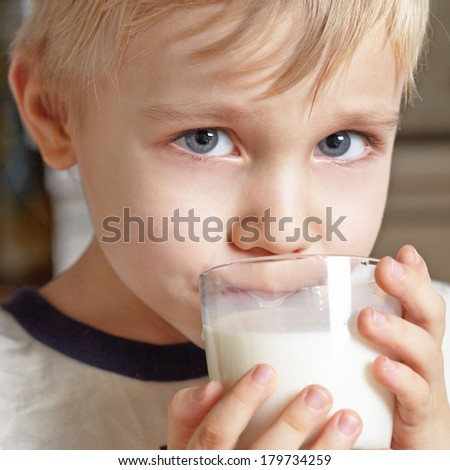 Boy with milk