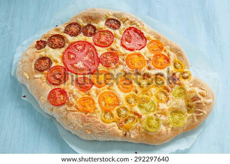 rainbow tomato pizza colorful food for kids