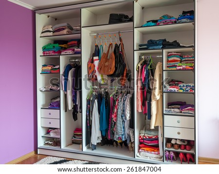 wardrobe closet clothes shoes bag in one place