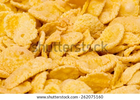 corn flakes breakfast cereal dish close up macro