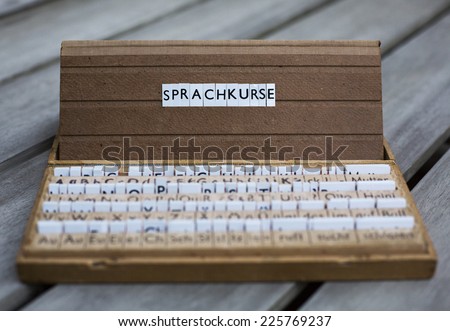 a letter box with the text: \