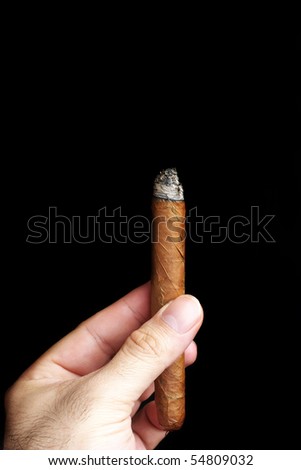 Hand Holding Cigar