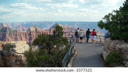 People at Bright Angel Point, Grand Canyon