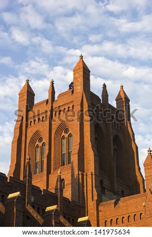 Christ Church Cathedral in the center of Newcastle, NSW, Australia