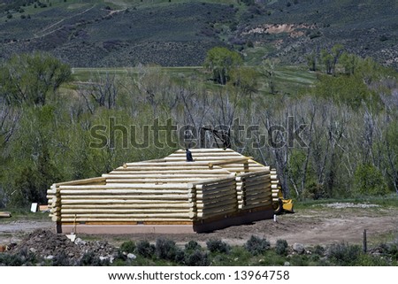 Building new log house - Colorado.