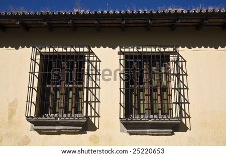 Windows seen in Antigua, Guatemala.