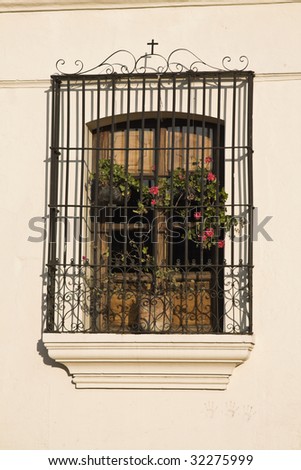 Window seen in Antigua, Guatemala