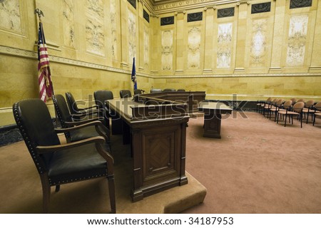 Court Room in Madison, Wisconsin.