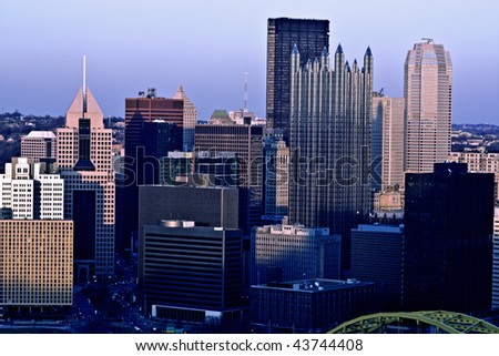 Panorama of Pittsburgh, Pennsylvania. North America, USA.