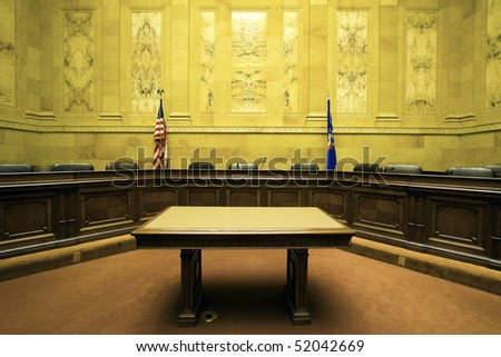 Court Room in State Capitol Building - Madison, Wisconsin.