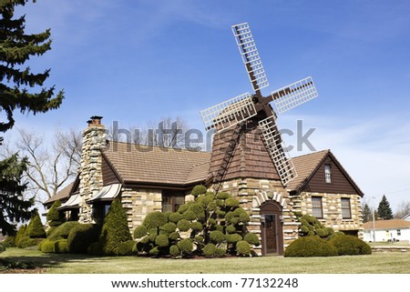 Windmill house - suburbs of Chicago, IL.