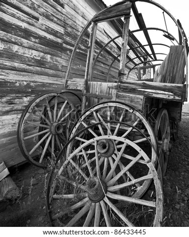 Old Sheep Herder Wagon with extra wheels