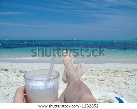 Bahamas... drink and emerald water!
