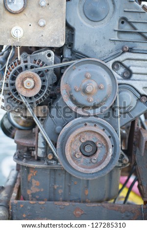 od boat engine with rust