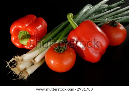 Picture of a vegetables on a black background