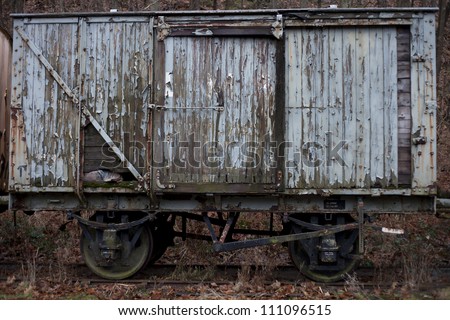 old abandoned train carriage