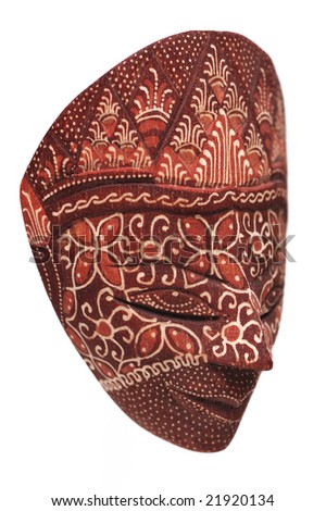 Indonesian on Traditional Indonesian Mask On A White Background Stock Photo 21920134